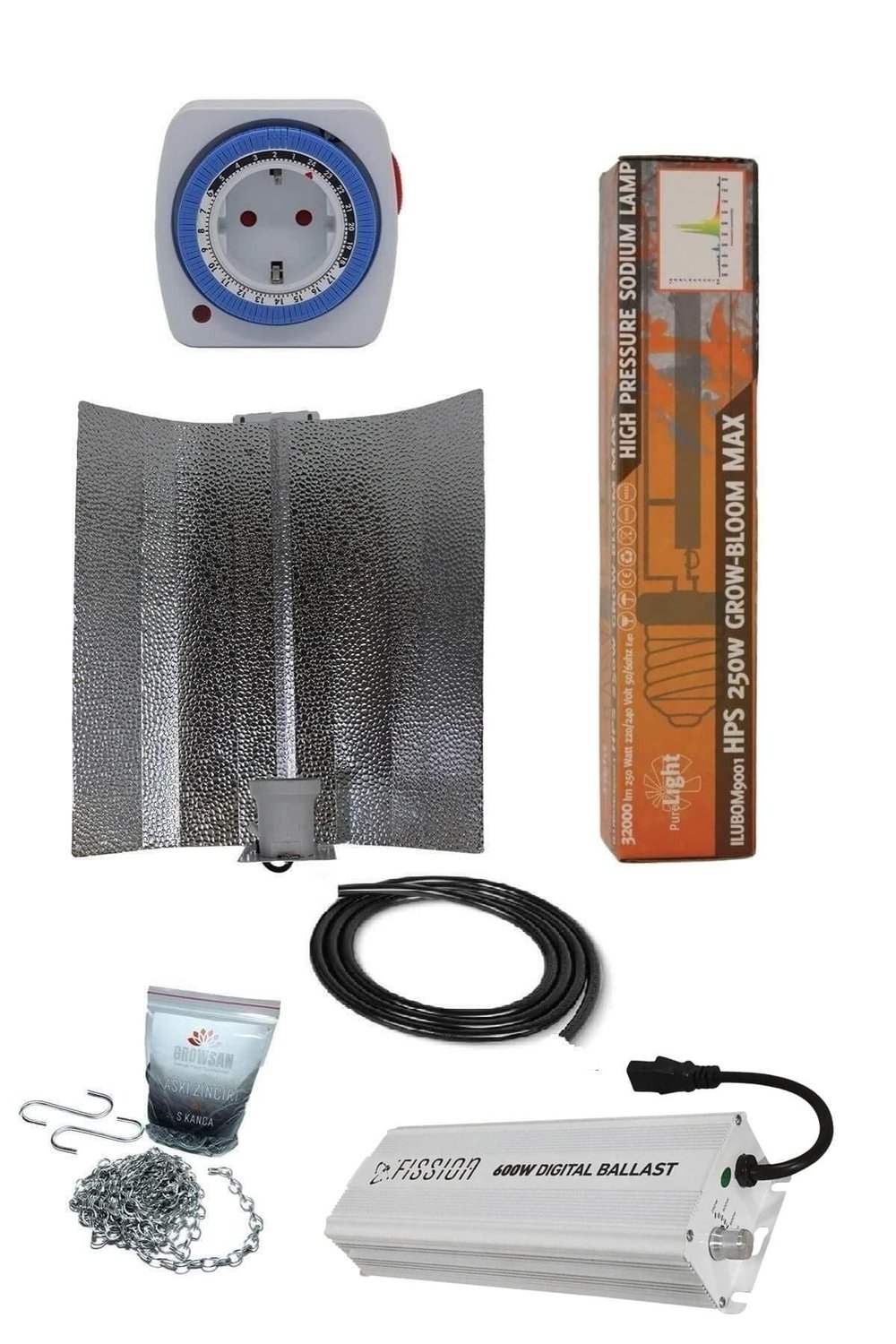 250W Elektronik Balastlı Grow Bloom Max Set