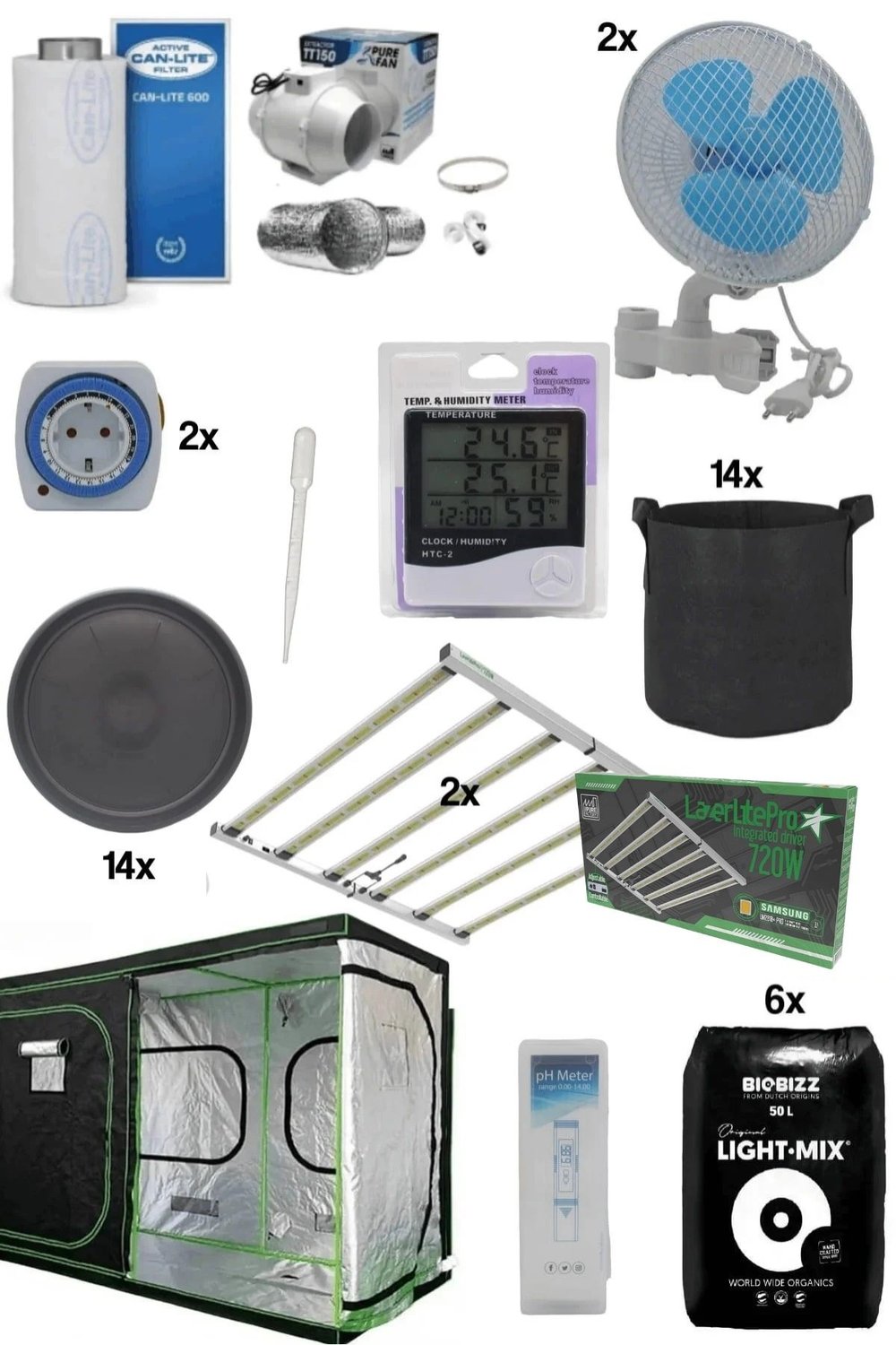 300x150x200 Bitki Yetiştirme Kabin Seti Eco