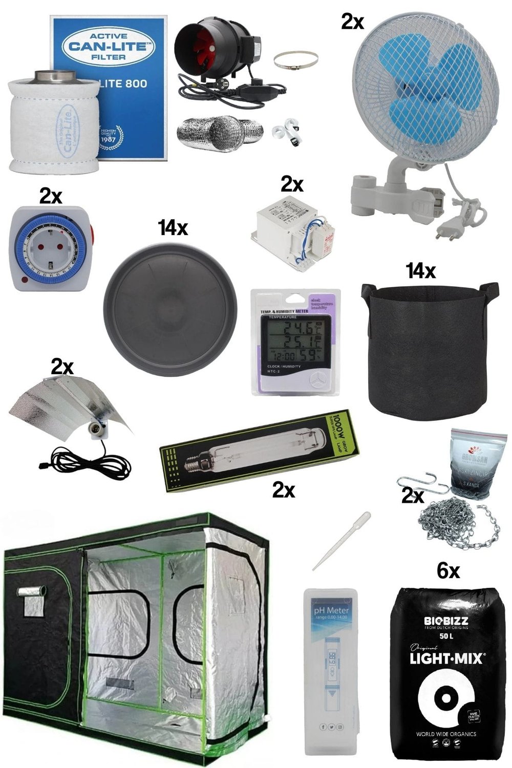 300x150x200 Bitki Yetiştirme Kabin Seti Hid