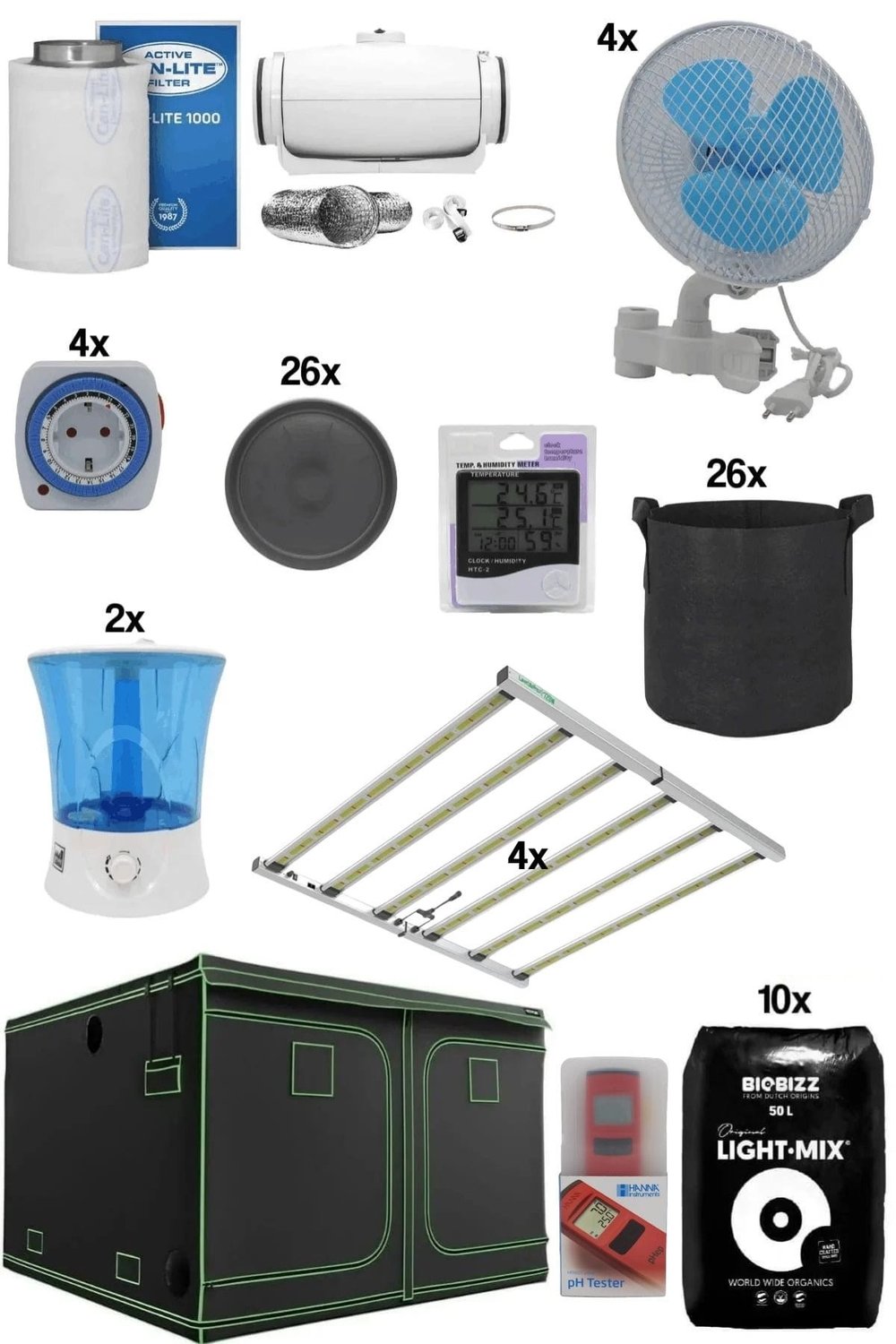 300x300x200 Bitki Yetiştirme Kabin Seti Pro