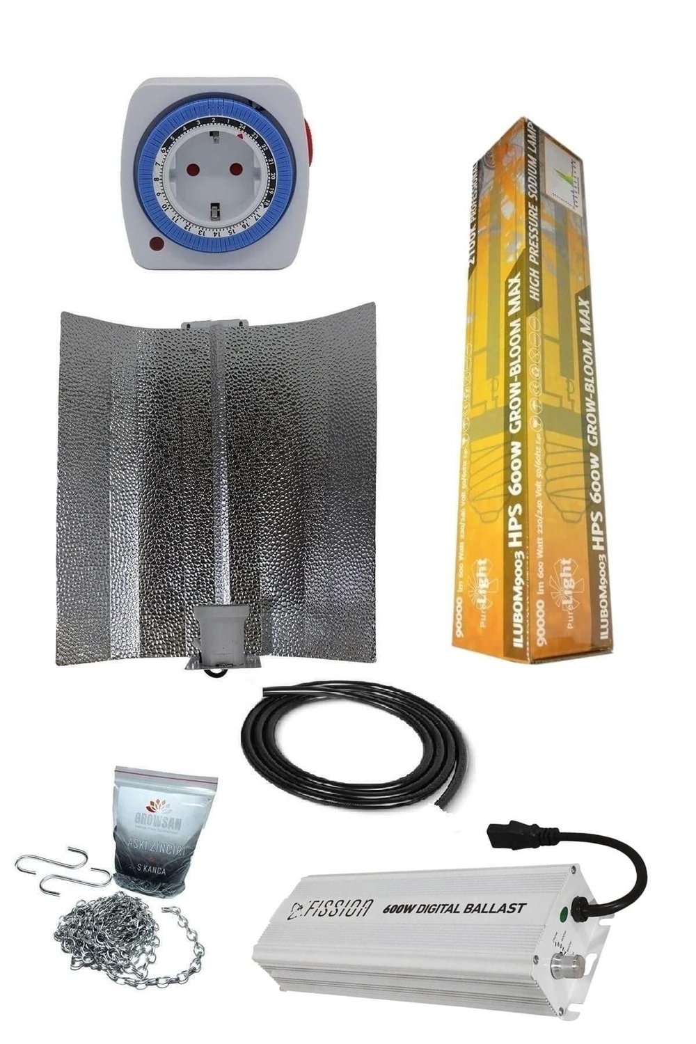 600W Elektronik Balastlı Grow Bloom Max Set
