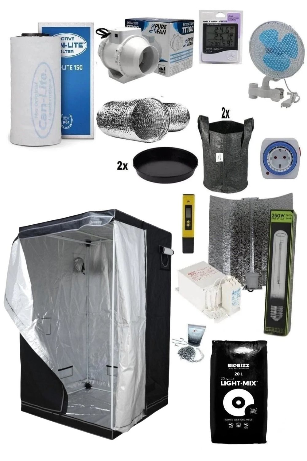60x60x160 Bitki Yetiştirme Kabin Seti Hid
