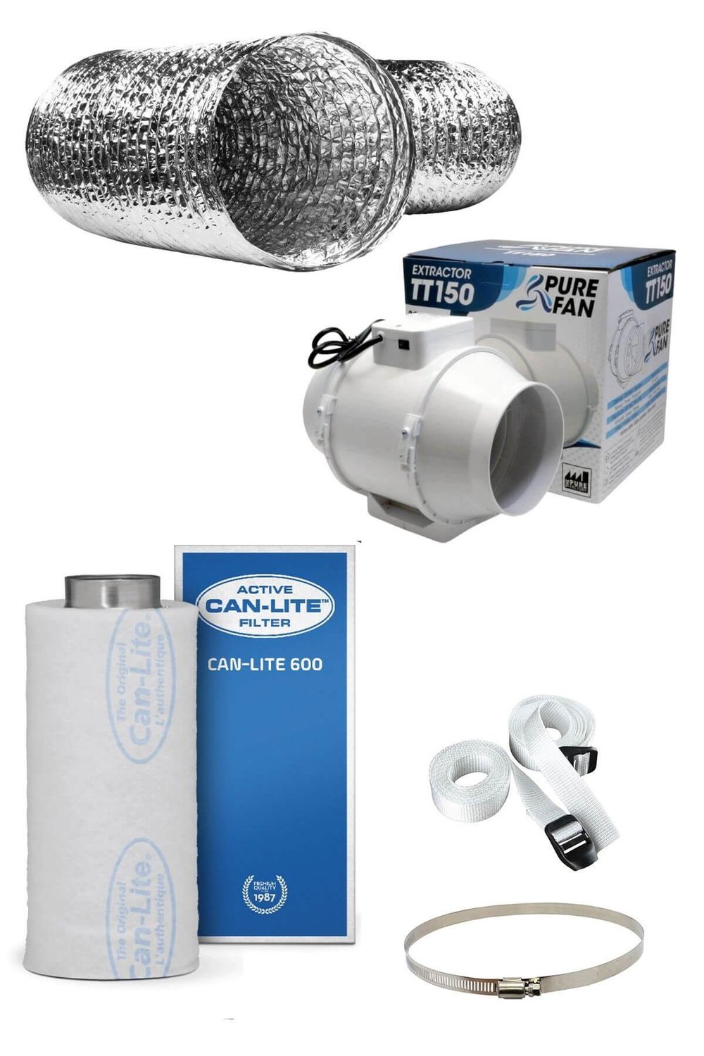 660 m3 Can Lite Karbon Filtre Eco Fan Seti