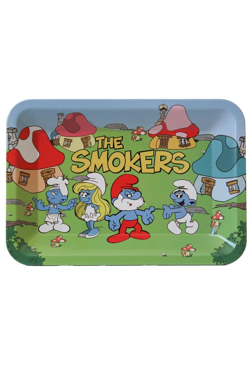 Küçük Metal Tepsi Şirinler