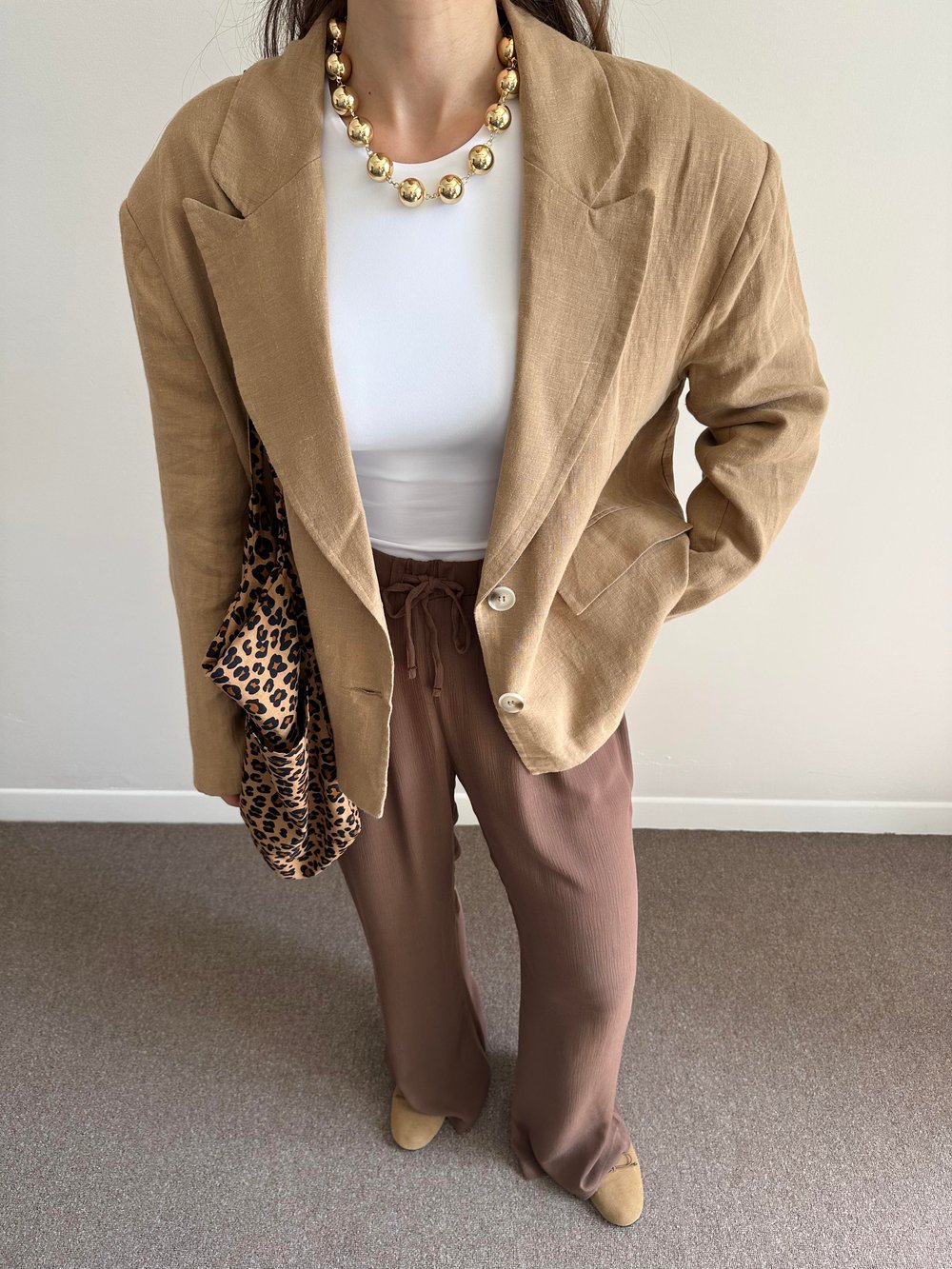 CAMEL ASTARLI %100 KETEN BLAZER CEKET