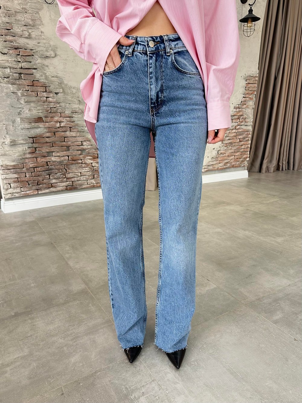KESİK PAÇA MAVİ STRAİGHT  JEAN