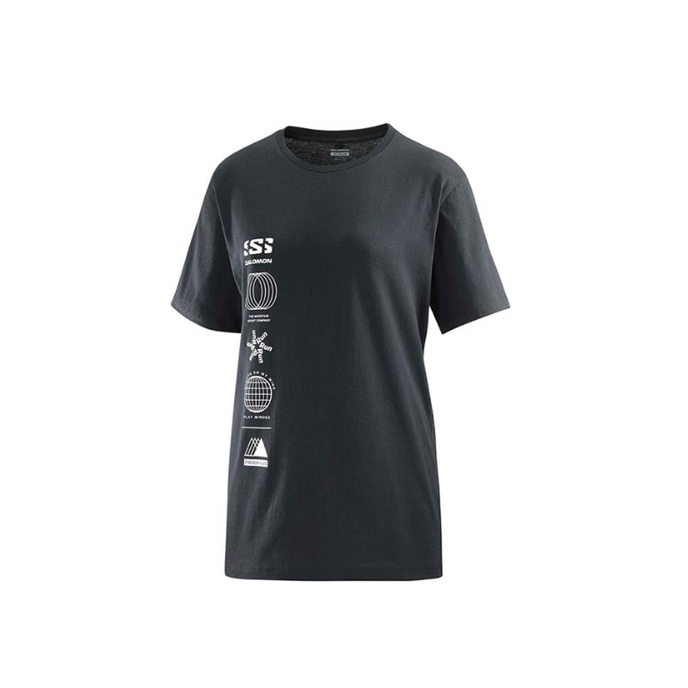 Salomon Logo Combo Ss W Kadın T-Shirt Siyah LC2233100