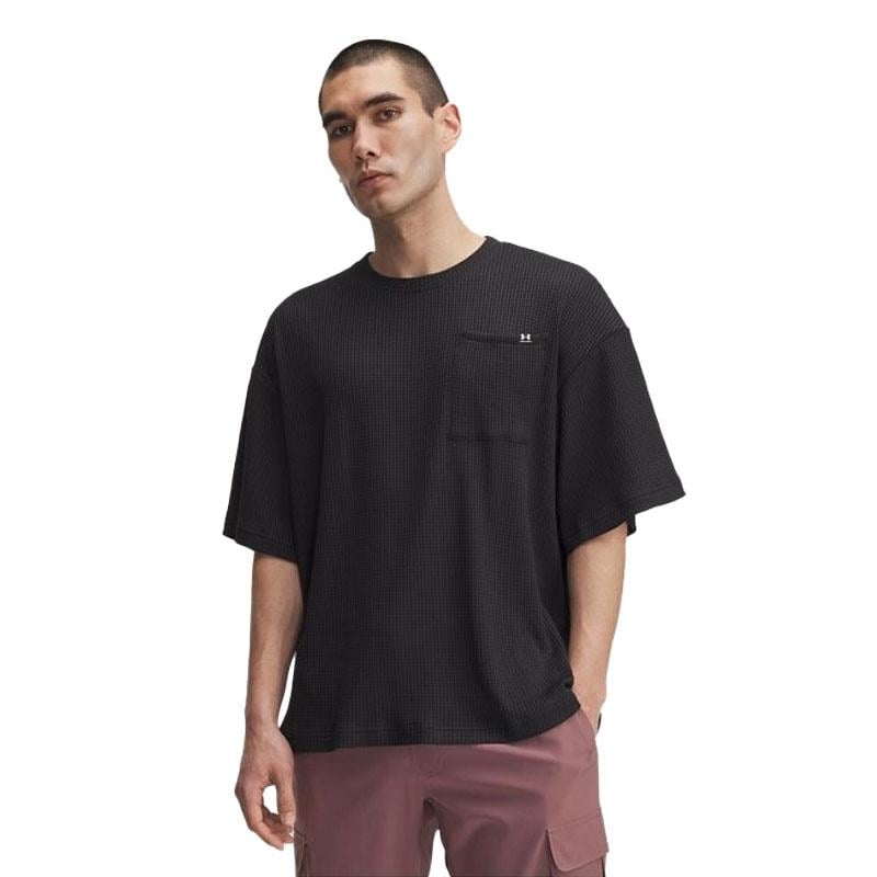 Under Armour Rival Waffle Crew Erkek T-Shirt Siyah 1383106-001 – 1. görsel