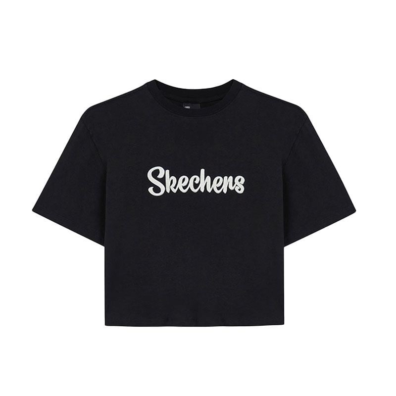Skechers Graphic Sleeve Kadın T-Shirt Siyah S241212-001