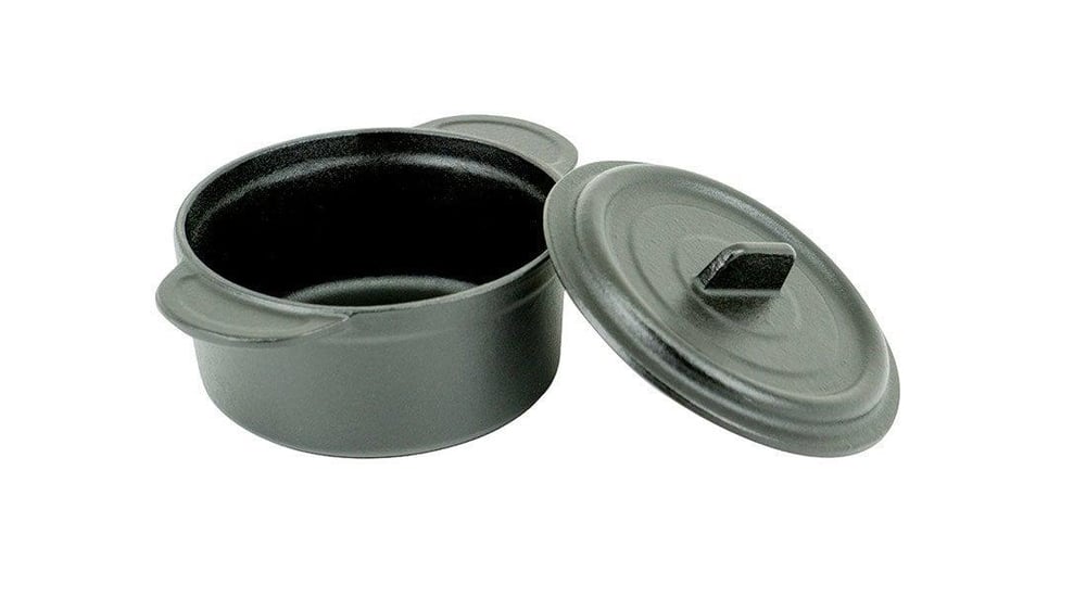 Taşev T1794 Caste Mini Güveç Döküm Tencere Mat siyah 10 cm