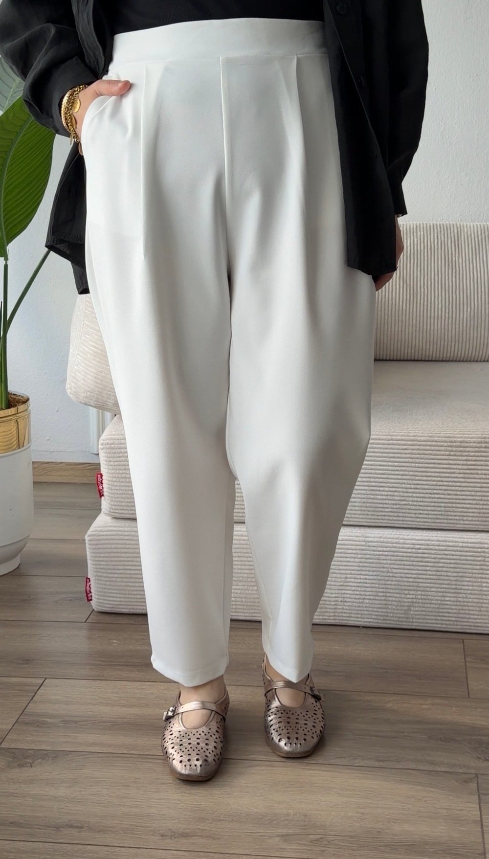 BEYAZ ŞALVAR PANTALON 