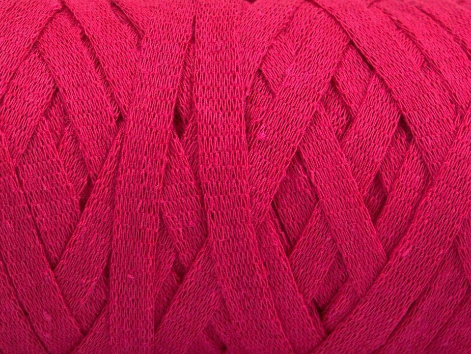 1x250gr. SONOMA Fuşya  Şerit, Yazlık İplikler, Pamuk, Çok Kalın, %100 Pamuk, Recycled Cotton