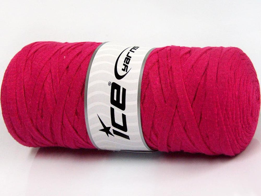 1x250gr. SONOMA Fuşya  Şerit, Yazlık İplikler, Pamuk, Çok Kalın, %100 Pamuk, Recycled Cotton