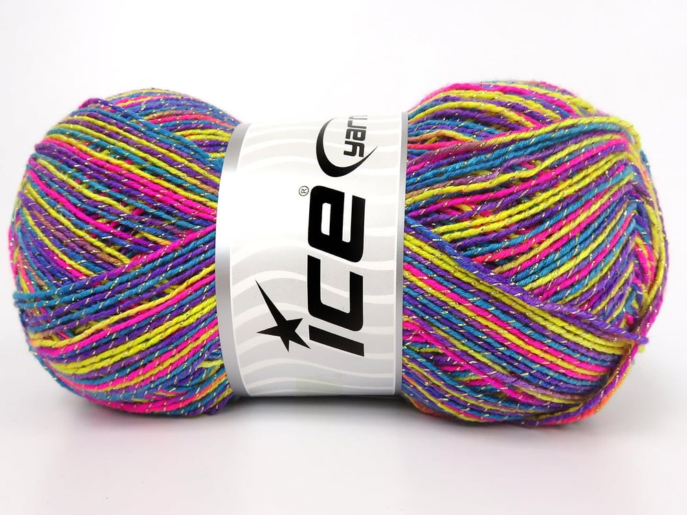 4x100gr. CASTILLO GLITZ Altın, Gökkuşağı Elastan, Metalik Simli, Akrilik Metalik Simli, Kışlık, Çok İnce, Batik Desenli, Elastan, Akrilik