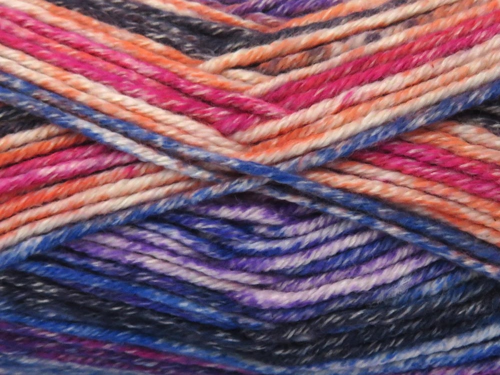 4x100gr. COTTONAC SPRAY Kahverengi, Siyah, Turuncu, Fuşya, Mavi Tonları Pamuk Çok renkli, Bebe, Yazlık İplikler, Pamuk, Batik Desenli, Kalın, Akrilik, Anti-Pilling