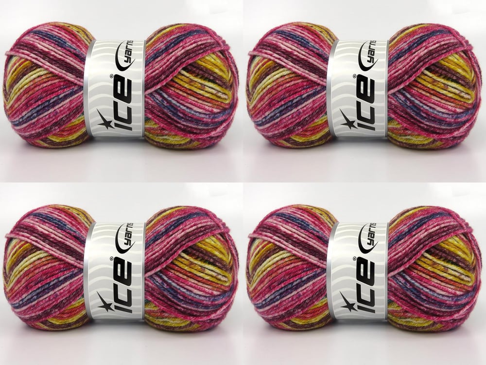 4x100gr. COTTONAC SPRAY Kahverengi, Yeşil, Altın, Maron, Pembe tonları, Çamurcun Pamuk Çok renkli, Bebe, Yazlık İplikler, Pamuk, Batik Desenli, Kalın, Akrilik, Anti-Pilling