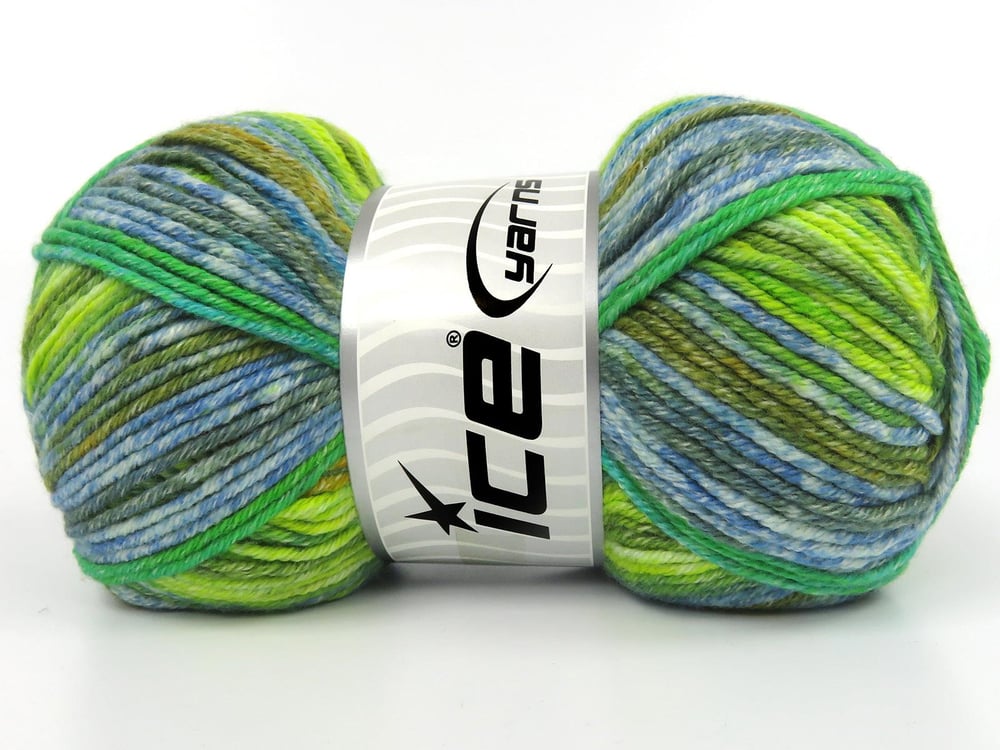 4x100gr. COTTONAC SPRAY Yeşil Tonları, Mavi Tonları Pamuk Çok renkli, Bebe, Yazlık İplikler, Pamuk, Batik Desenli, Kalın, Akrilik, Anti-Pilling