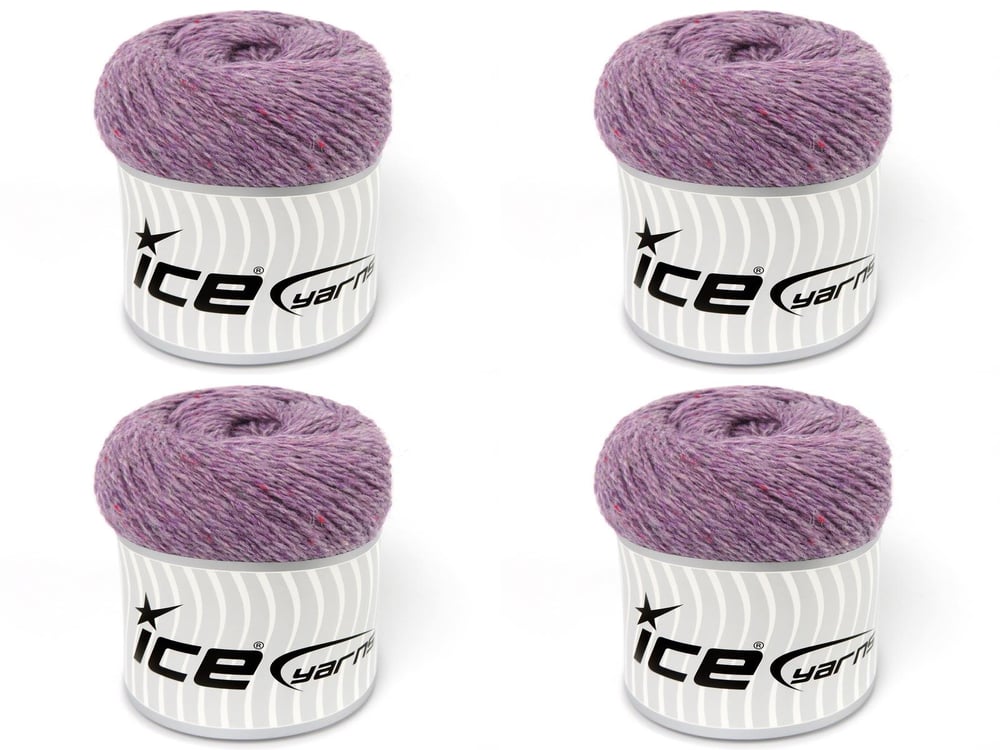 4x100gr. RECYCLED WOOL Açık Lila  Lüks, Kışlık, Yün, 100% Yün