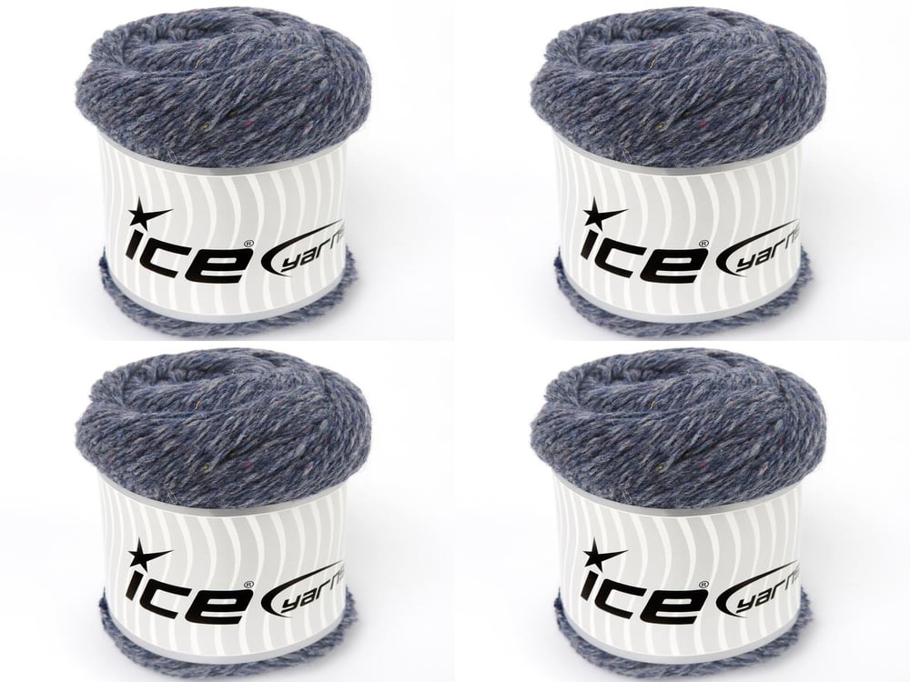 4x100gr. RECYCLED WOOL Kot Mavisi  Lüks, Kışlık, Yün, 100% Yün