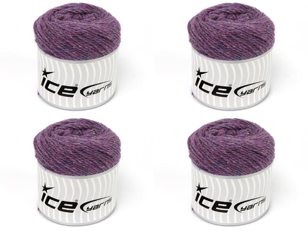 4x100gr. RECYCLED WOOL Leylak  Lüks, Kışlık, Yün, 100% Yün