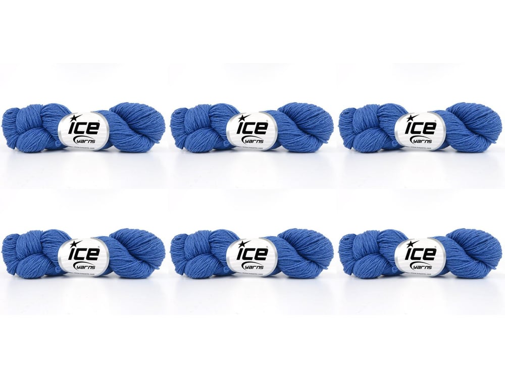 6x50gr. MERINO COTTON Mavi Organik Pamuk, Merino Yün Lüks, Kışlık, Yün, Organik Pamuk, Pamuk, Merino Yün