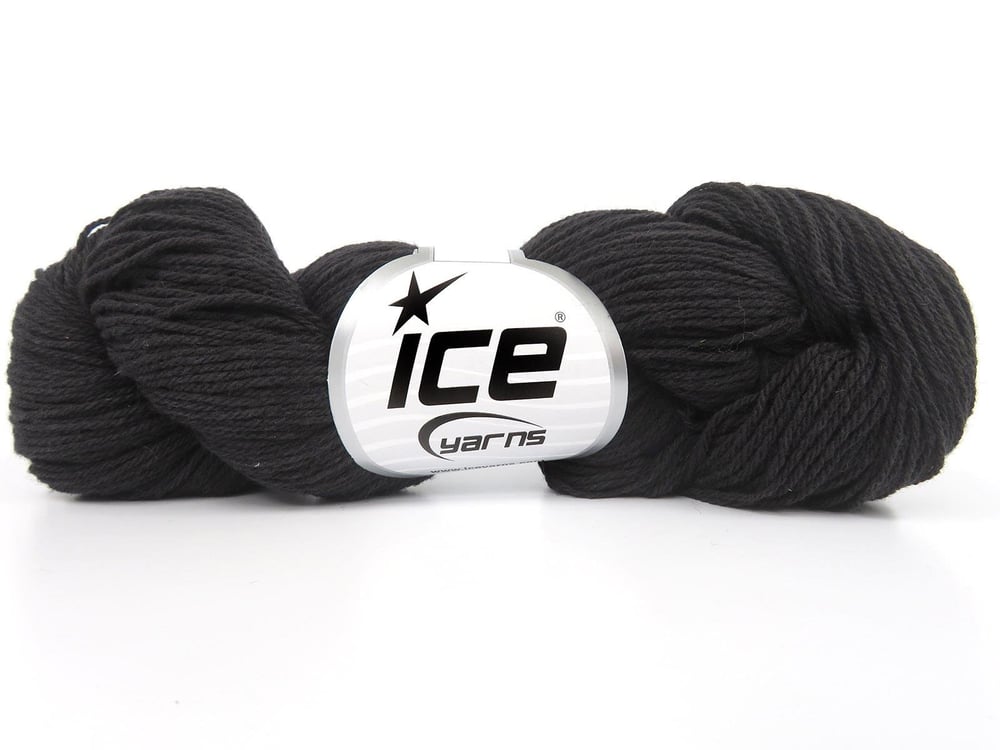 6x50gr. MERINO COTTON Siyah Organik Pamuk, Merino Yün Lüks, Kışlık, Yün, Organik Pamuk, Pamuk, Merino Yün