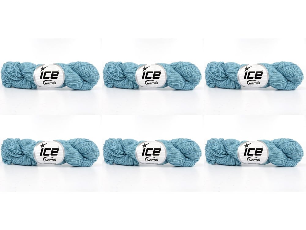 6x50gr. MERINO COTTON Turkuaz Organik Pamuk, Merino Yün Lüks, Kışlık, Yün, Organik Pamuk, Pamuk, Merino Yün