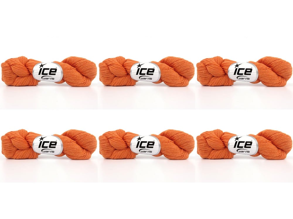 6x50gr. MERINO COTTON Turuncu Organik Pamuk, Merino Yün Lüks, Kışlık, Yün, Organik Pamuk, Pamuk, Merino Yün