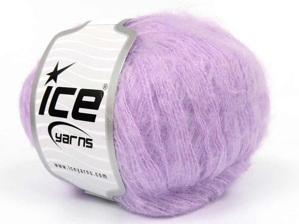 6x50gr. WINSOME MOHAIR Açık Lila Akrilik, SuperKid Tiftik Lüks, Kışlık, Çok İnce, Yün, Kid Mohair