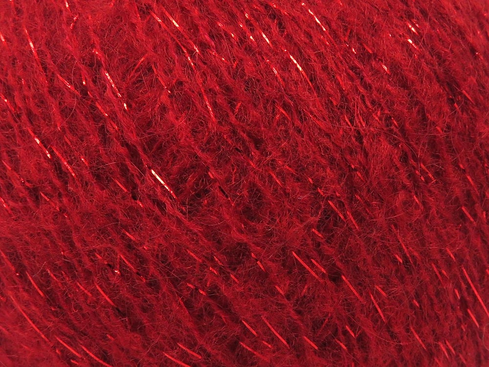 6x50gr. WINSOME MOHAIR GLITZ Kırmızı Metalik Simli, Akrilik, SuperKid Tiftik Metalik Simli, Lüks, Kışlık, Çok İnce, Yün, Kid Mohair