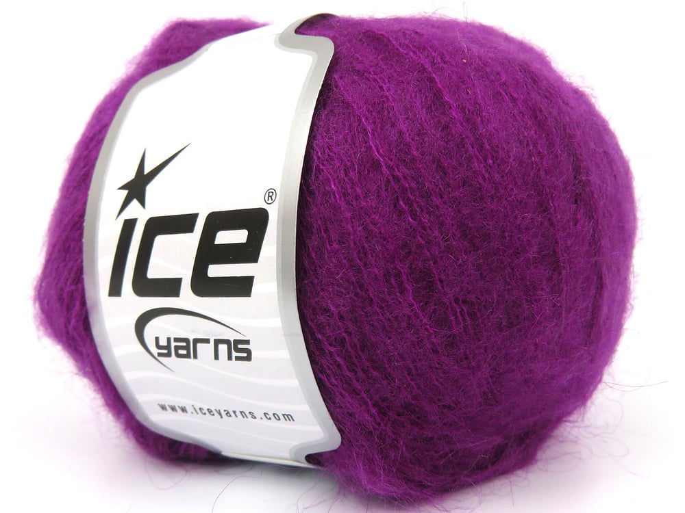 6x50gr. WINSOME MOHAIR Koyu Fuşya Akrilik, SuperKid Tiftik Lüks, Kışlık, Çok İnce, Yün, Kid Mohair