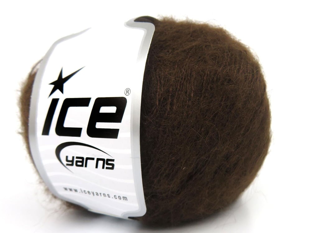 6x50gr. WINSOME MOHAIR Koyu Kahverengi Akrilik, SuperKid Tiftik Lüks, Kışlık, Çok İnce, Yün, Kid Mohair