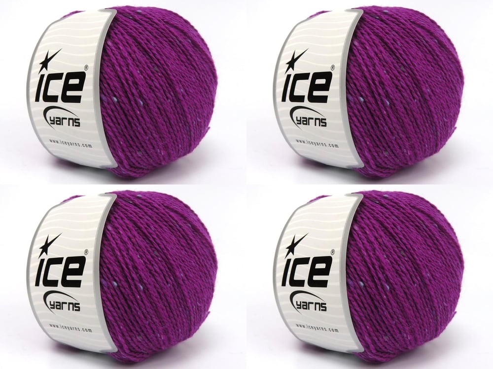 4x100gr. BABY ALPACA TWEED Koyu Fuşya Viskon, Bebe Alpaka, Merino Yün Lüks, Alpaka, Kışlık, Yün, Viskon, Merino Yün