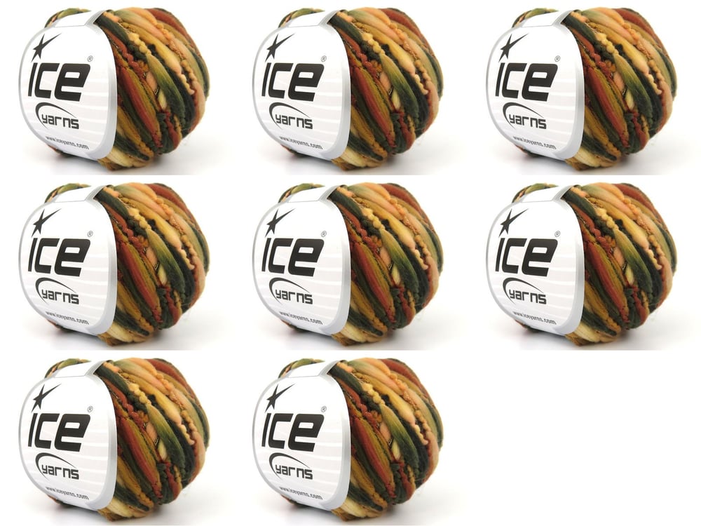 8x50gr. BALLOON Kahverengi Tonları, Haki Mikro Fiber Yazlık İplikler, Ponpon