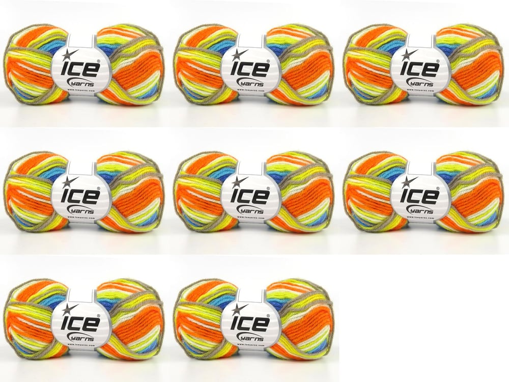 8x50gr. HOGAN Mavi, Beyaz, Turuncu, Turkuaz, Sarı, Deve Tüyü Yün, Akrilik Kışlık, Bebe, Yün, Batik Desenli