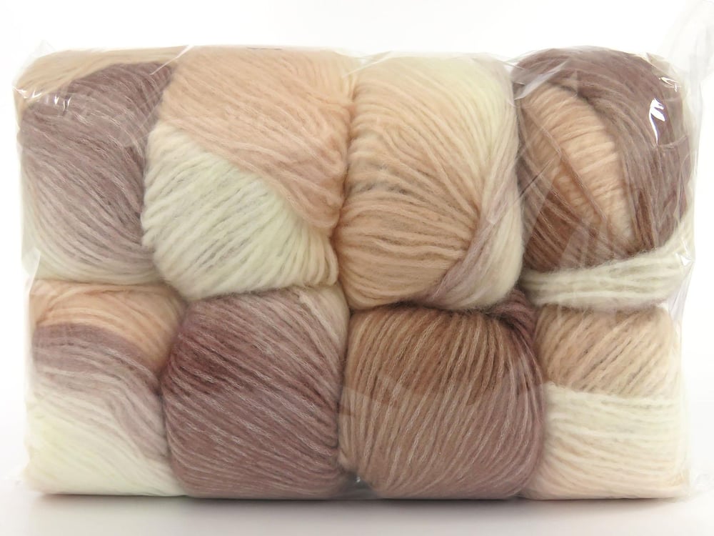 8x50gr. ROCK N COTTON DK Krem, Açık Somon Yün, Akrilik, Pamuk Kışlık, Yün, Pamuk