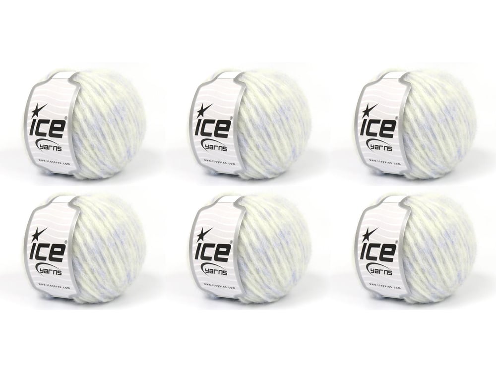 6x50gr. BABY ALPACA ARIA Mavi, Beyaz Bebe Alpaka, Yün Lüks, Alpaka, Kışlık, Yün, Worsted