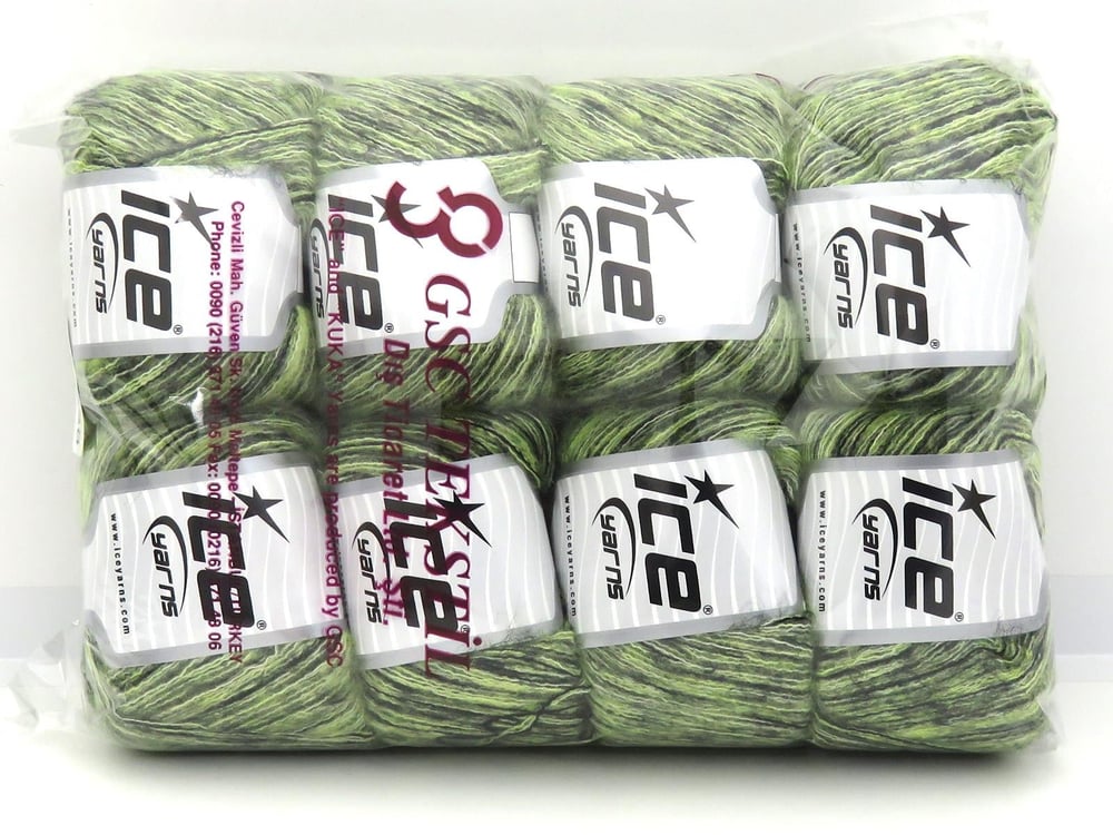 8x50gr. ALICE SUPERFINE Yeşil, Siyah Yün, Akrilik Kışlık, Çok İnce, Yün, Akrilik