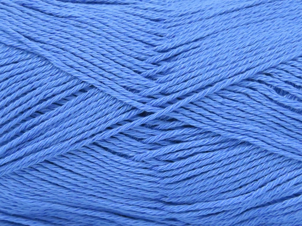 6x50gr. ALMINA COTTON Mavi Merserize Pamuk Yazlık İplikler, Pamuk, %100 Pamuk