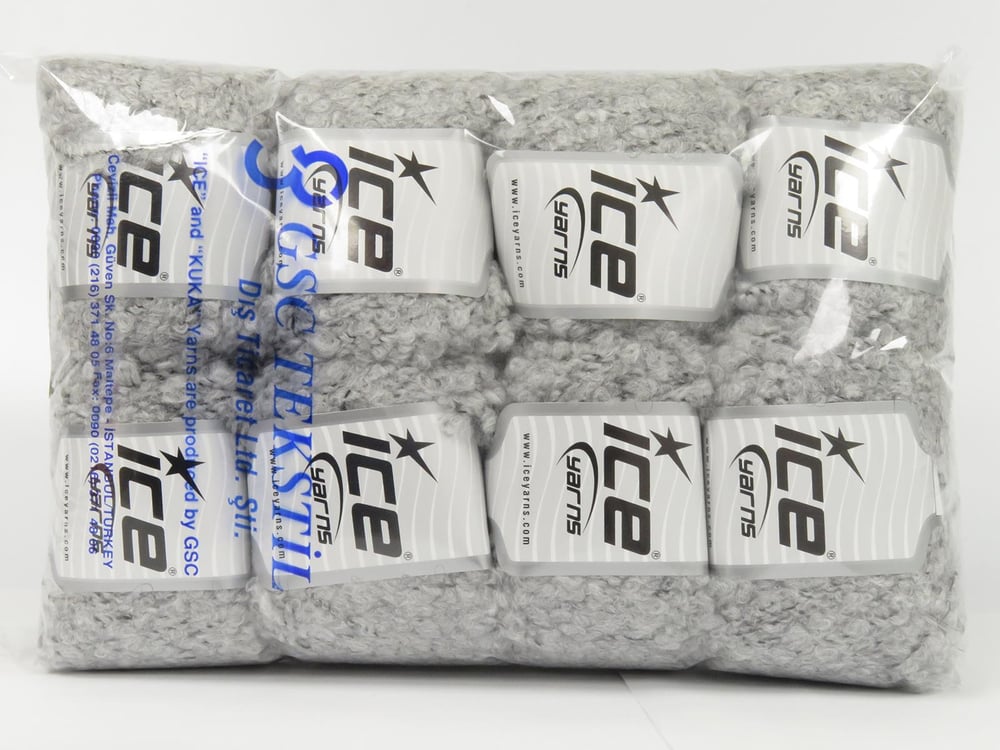 8x50gr. ALPACA BOUCLE Açık Gri Viskon, Alpaka, Yün, Akrilik Lüks, Alpaka, Kışlık, Yün, Viskon, Buklet, Kalın, Akrilik