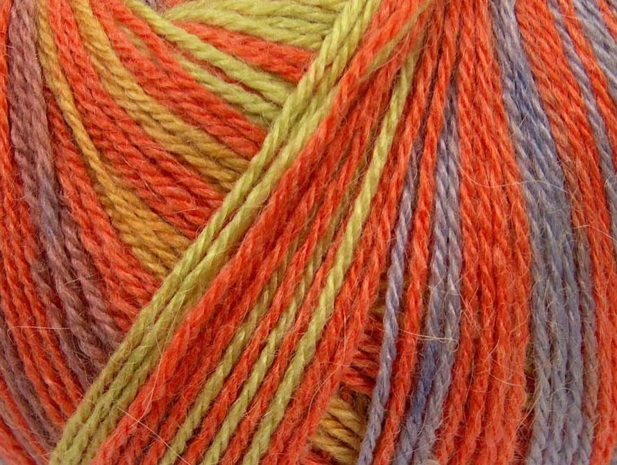 4x100gr. ALPACA FINE MAGIC Yeşil, Leylak, Sarı, Somon Alpaka, Yün, Akrilik Lüks, Alpaka, Kışlık, Batik Desenli