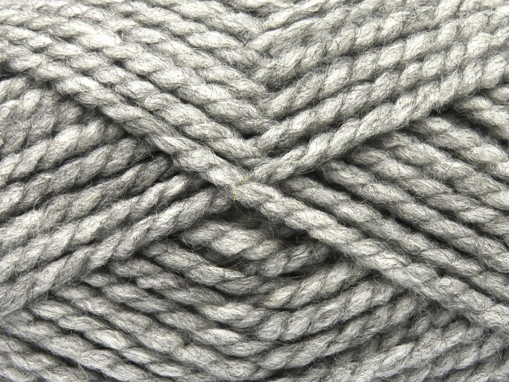 2x150gr. ALPINE ALPACA Gri Yün, Alpaka, Akrilik Lüks, Alpaka, Kışlık, Çok Kalın
