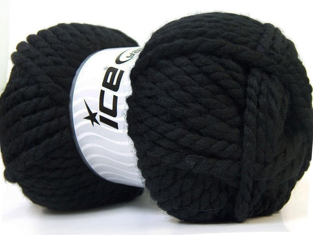 2x150gr. ALPINE Siyah Yün, Akrilik Kışlık, Yün, Çok Kalın