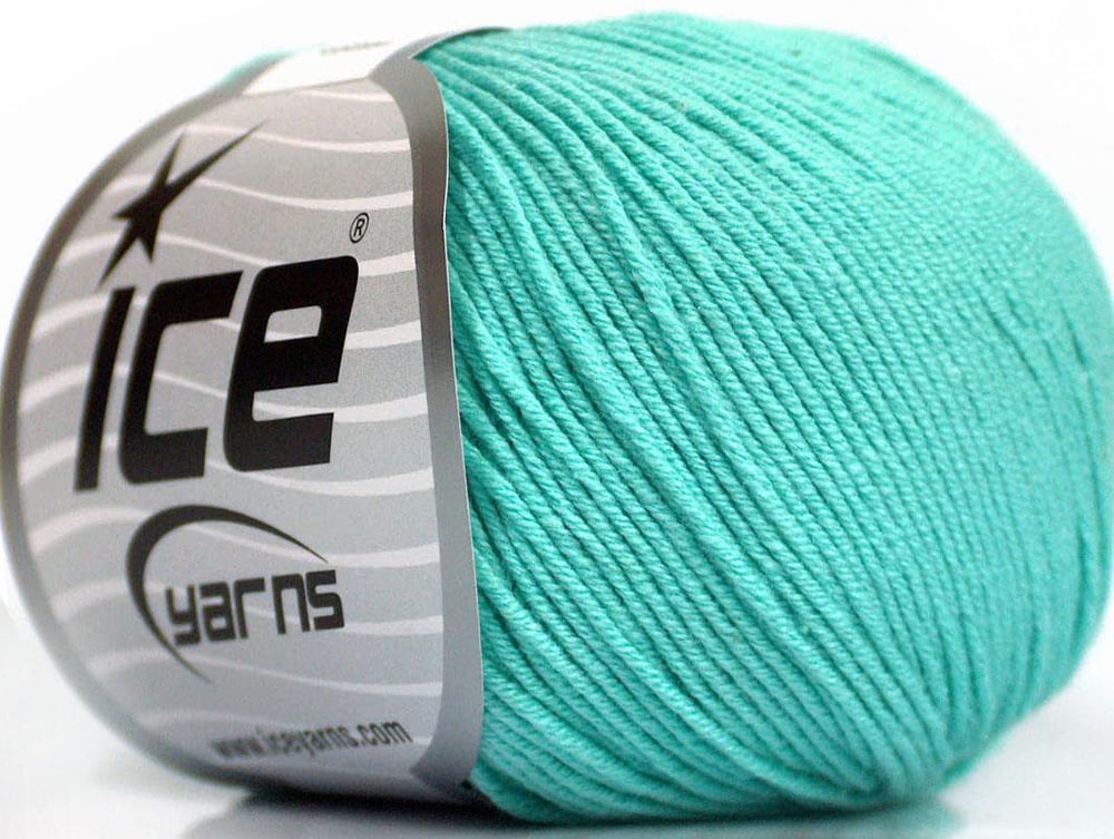 4x50gr. AMIGURUMI COTTON Nane Yeşil Akrilik, Pamuk Bebe, Yazlık İplikler, Pamuk, Tığ İşi, Düz iplikler