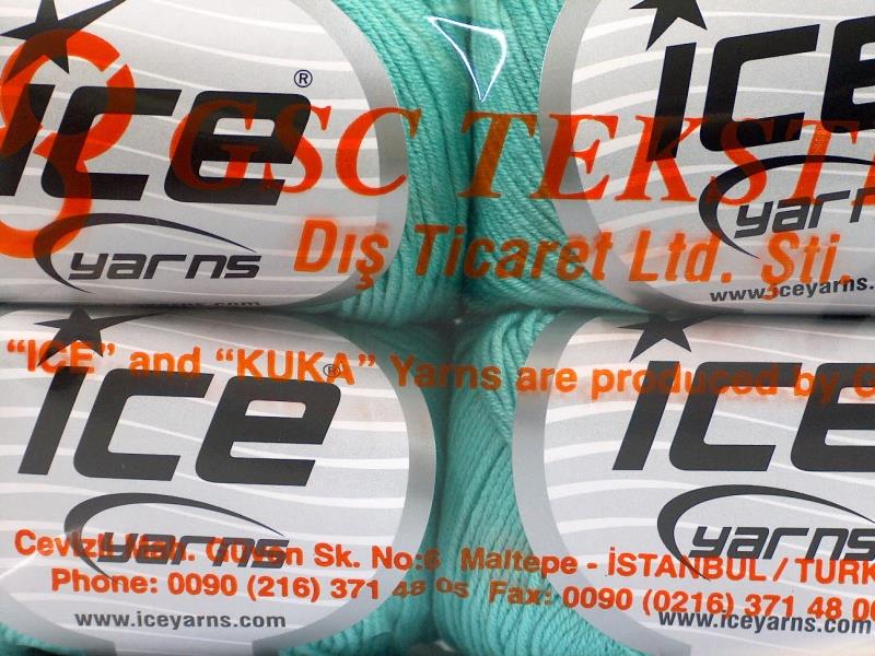 4x50gr. AMIGURUMI COTTON Nane Yeşil Akrilik, Pamuk Bebe, Yazlık İplikler, Pamuk, Tığ İşi, Düz iplikler