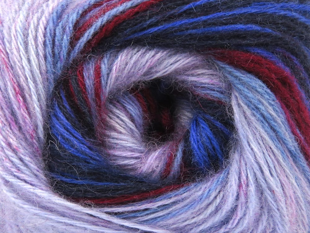 4x100gr. ANGORA ACTIVE Bordo, Leylak Tonları, Mavi Tonları Angora, Akrilik Kışlık, Angora, Batik Desenli