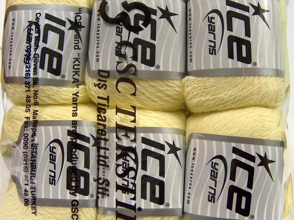 6x50gr. ANGORA CASHMERE Açık Sarı Kaşmir, Angora Lüks, Angora, Kaşmir