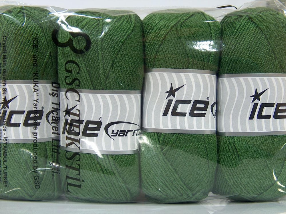 4x100gr. ANTIPILLING BABY Orman Yeşili  Kışlık, Düz iplikler, Worsted, 100% Akrilik , Anti-Pilling