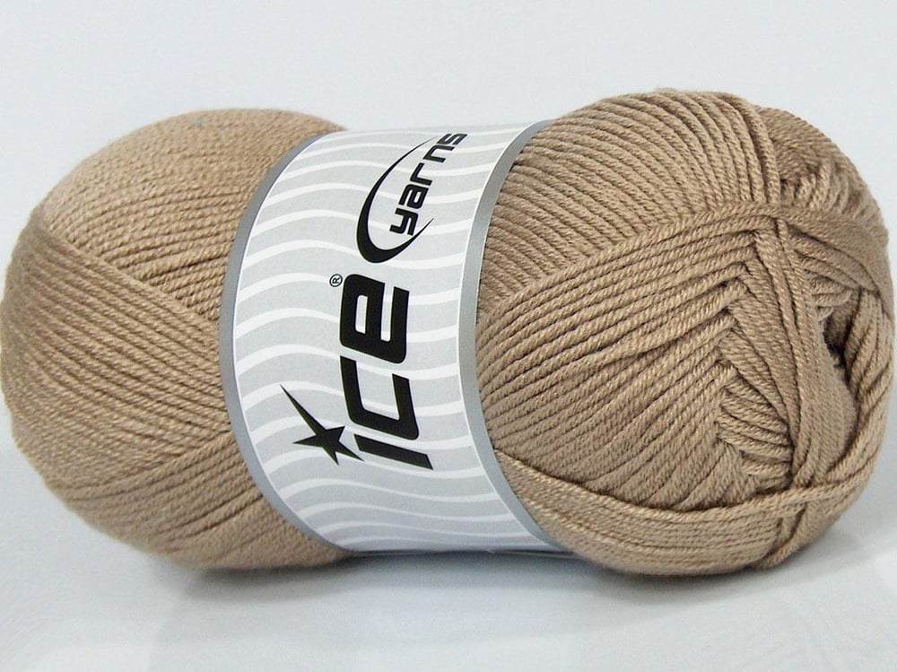 4x100gr. ANTIPILLING BABY Açık Kamel  Kışlık, Düz iplikler, Worsted, 100% Akrilik , Anti-Pilling