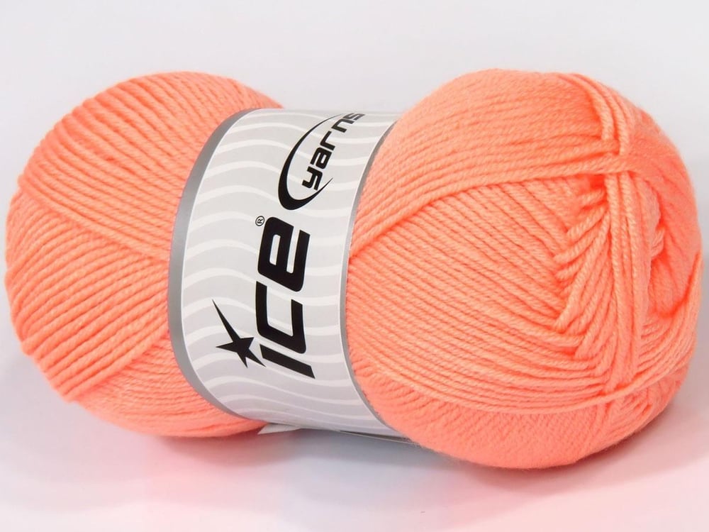 4x100gr. ANTIPILLING BABY Neon Turuncu  Kışlık, Düz iplikler, Worsted, 100% Akrilik , Anti-Pilling